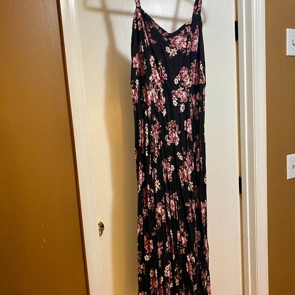 Torrid black floral maxi dress